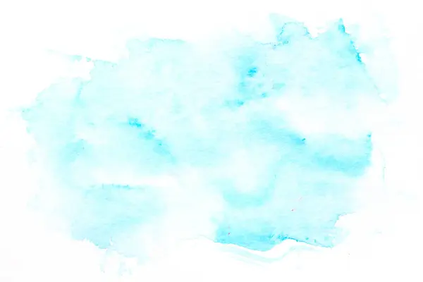 Abstrakte Flüssige Kunst Hintergrund Blaue Aquarell Transluzente Flecken Auf Weißem — Stockfoto