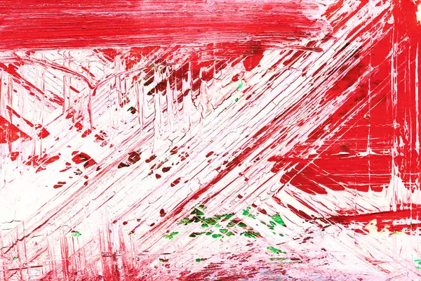 Fondo Abstracto Rojo Collage Artístico Pinceladas Caóticas Manchas Pintura Sobre — Foto de Stock