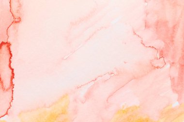 Soyut suluboya arka plan. Papanın üzerindeki kırmızı boya lekeleri ve çizgileri.