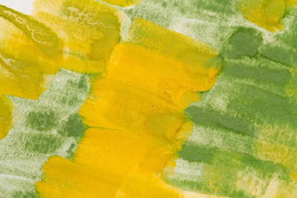 Κίτρινο Και Πράσινο Αφηρημένο Φόντο Κολάζ Τέχνης Στόμια Πινελιές Γραμμές — Φωτογραφία Αρχείου