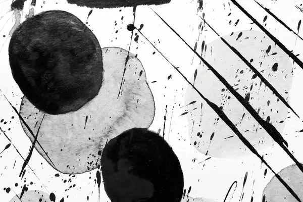 Fekete Fehér Elvont Háttér Művészeti Kollázs Grafikus Vonalak Kerek Geometriai — Stock Fotó