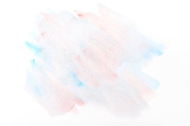 Soyut sanat geçmişi. Suluboya lekeleri, çizgiler, noktalar ve beyaz kağıt üzerindeki fırça darbeleri, kartpostal veya giysi kalıpları