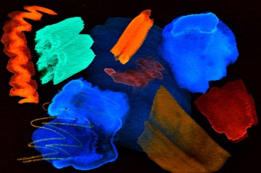 Soyut mavi arka plan. Kartlar, giysiler, afişler, koyu zıt renkteki duvar kağıtları için desen