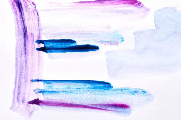 Abstract Purple Background Watercolor Blots Lines Dots Brush Strokes White — Stock Photo, Image