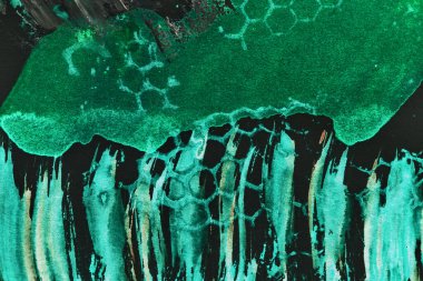 Soyut yeşil arka plan. Kartlar, giysiler, afişler, koyu zıt renkteki duvar kağıtları için desen