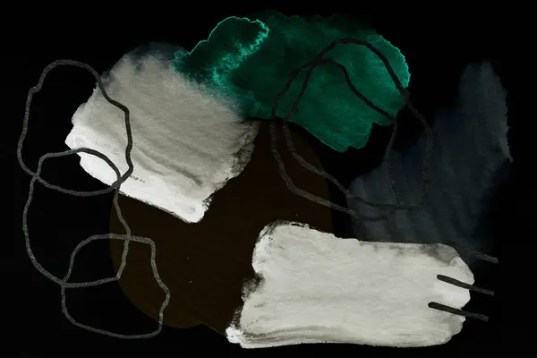 Абстрактно Зеленый Черный Фон Шаблон Печати Карт Одежды Баннера Темных — стоковое фото