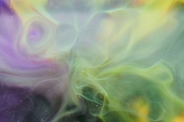 Soyut renkli arkaplan. Değişken renkli boya akışı, sıvı sıvı sanat