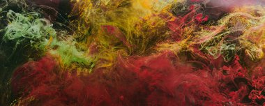 Soyut renkli arkaplan. Değişken renkli boya akışı, sıvı sıvı sanat