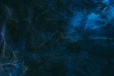 Soyut arkaplan. Koyu mavi kozmik gökyüzü, dış uzay