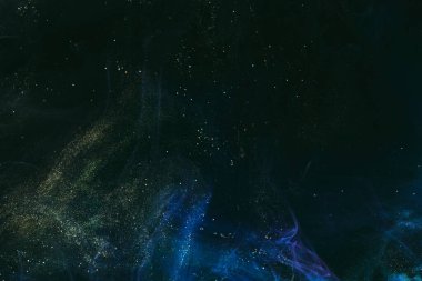 Soyut arkaplan. Koyu mavi kozmik gökyüzü, dış uzay