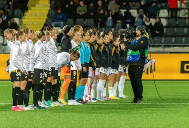 November 23th, 2023: UEFA Women's Champions League, Gothenburg, Hisingen. Teams during presentation before kickoff. 