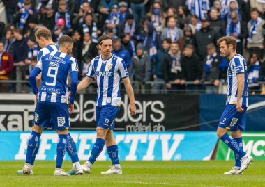 1 Mayıs 2023: İsveç futbol ligi IFK Gothenburg ile IFK Norrkoping arasındaki maç 2023 sezonu. Son sonuç 1-1. 