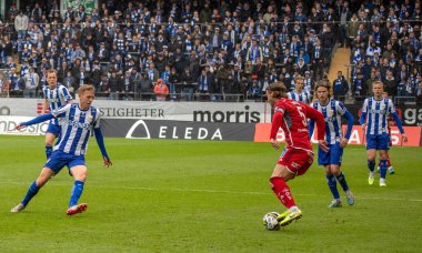 May 1st, 2023: Moment in match between IFK Gothenburg and IFK Norrkoping, Swedish football league, season 2023. Final result 1-1.  clipart