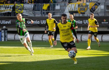 21 Nisan 2024: GAIS ve Mjallby AIF arasındaki maç anı. Son sonuç 2-1. 