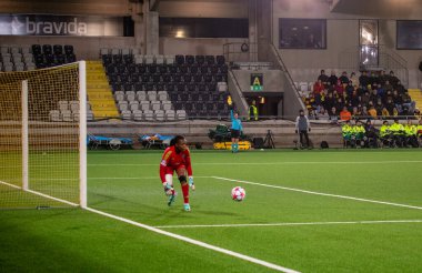 January 24th, 2024: Moment in match between BK Hacken and Paris FC in UEFA Women's Champions League. Final result: 0-0.  clipart