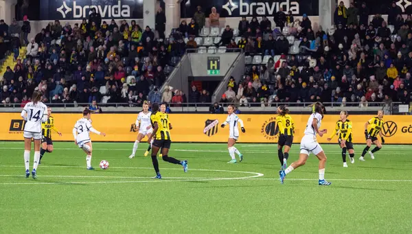 stock image January 24th, 2024: Moment in match between BK Hacken and Paris FC in UEFA Women's Champions League. Final result: 0-0. 