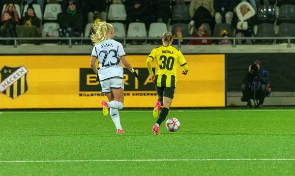 23 Kasım 2023: UEFA Kadınlar Şampiyonlar Ligi, Göteborg, Hisingen. BK Hacken ve Real Madrid arasında maç yaptığım an..