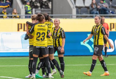 July 5th, 2024: Moment in match between BK Hacken and Trelleborgs FF in Swedish football league. Final result: 7-0.  clipart