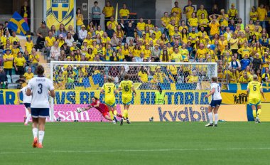 16 Temmuz 2024: İsveç ile İngiltere arasında oynanan UEFA Kadınlar EURO 2025 eleme maçı. Son sonuç: 0-0. 
