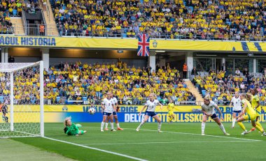 16 Temmuz 2024: İsveç ile İngiltere arasında oynanan UEFA Kadınlar EURO 2025 eleme maçı. Son sonuç: 0-0. 