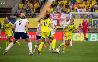 16 Temmuz 2024: İsveç ile İngiltere arasında oynanan UEFA Kadınlar EURO 2025 eleme maçı. Son sonuç: 0-0. 