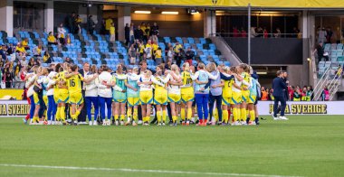 16 Temmuz 2024: İsveç ile İngiltere arasında oynanan UEFA Kadınlar EURO 2025 eleme maçı. Son sonuç: 0-0. 