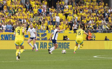 16 Temmuz 2024: İsveç ile İngiltere arasında oynanan UEFA Kadınlar EURO 2025 eleme maçı. Son sonuç: 0-0. 