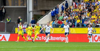 16 Temmuz 2024: İsveç ile İngiltere arasında oynanan UEFA Kadınlar EURO 2025 eleme maçı. Son sonuç: 0-0. 