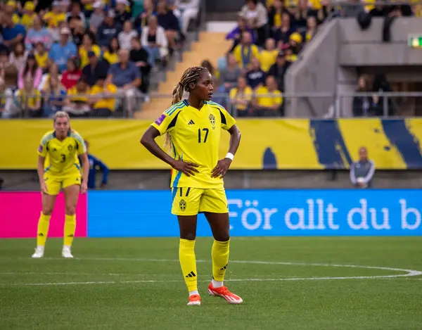 16 Temmuz 2024: İsveç ile İngiltere arasında oynanan UEFA Kadınlar EURO 2025 eleme maçı. Son sonuç: 0-0. 