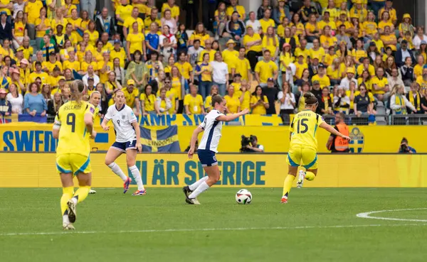 16 Temmuz 2024: İsveç ile İngiltere arasında oynanan UEFA Kadınlar EURO 2025 eleme maçı. Son sonuç: 0-0. 