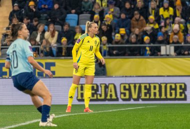 Göteborg, İsveç. 29 Ekim 2024. Stina Blackstenius, UEFA Euro 2025 playoff 'unda Lüksemburg ile oynanan maçta İsveç adına yarışacak.. 