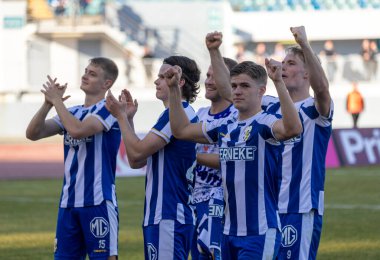 Göteborg, İsveç. 9 Mart 2025. Ullevi 'deki İsveç kupasında IFK Göteborg ile Hammarby IF arasındaki maç anı. 