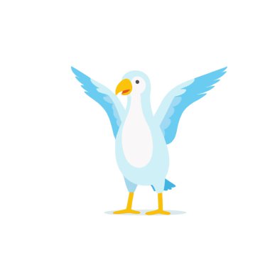 Basit özelliklerle ayakta duran bir kuşun temiz ve minimalist bir tasviri. Tasarım, genellikle kıyı ve deniz ortamlarında görülen doğal formunu vurgular..