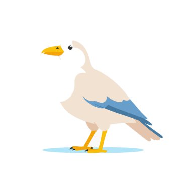 Basit özelliklerle ayakta duran bir kuşun temiz ve minimalist bir tasviri. Tasarım, genellikle kıyı ve deniz ortamlarında görülen doğal formunu vurgular..
