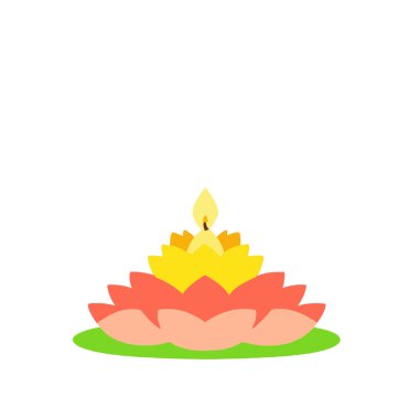 Bu, Lopez Krathong Festivali 'nin özünü temsil eden bir fotoğraf. Thai Suyu Kutlaması..