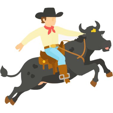 Kovboy becerilerinin ve batı kültürünün heyecanını anlatan bir rodeo sahnesi..