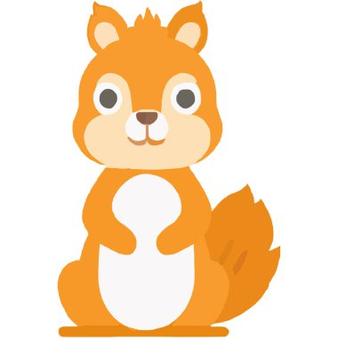 Doğal orman ortamında yiyecek toplayan şakacı bir sincap..