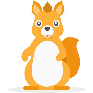 Doğal orman ortamında yiyecek toplayan şakacı bir sincap..