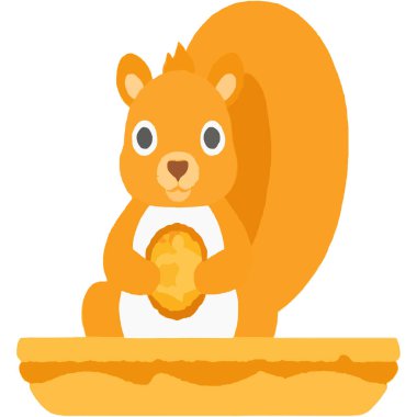 Doğal orman ortamında yiyecek toplayan şakacı bir sincap..