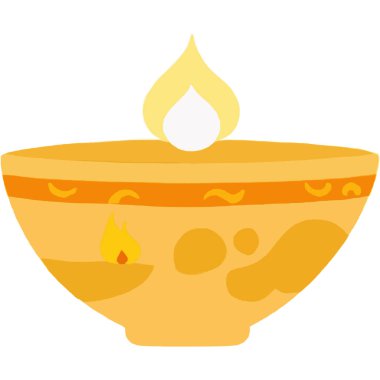 Geleneksel bir diya, Hint törenleri ve festivallerinde manevi amaçlar için kullanılan bir gaz lambası..