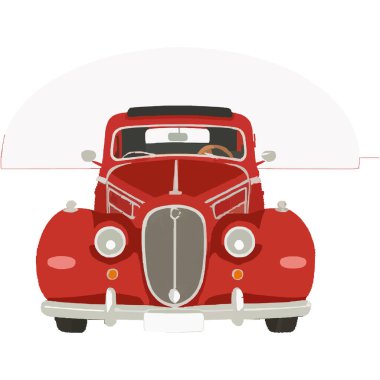 Nostalji ve antika çekiciliğiyle korunmuş klasik bir araba..