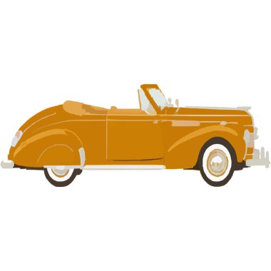 Nostalji ve antika çekiciliğiyle korunmuş klasik bir araba..