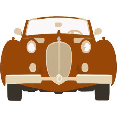 Nostalji ve antika çekiciliğiyle korunmuş klasik bir araba..