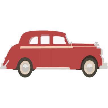 Nostalji ve antika çekiciliğiyle korunmuş klasik bir araba..