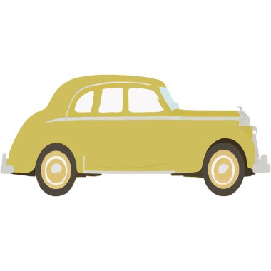 Nostalji ve antika çekiciliğiyle korunmuş klasik bir araba..