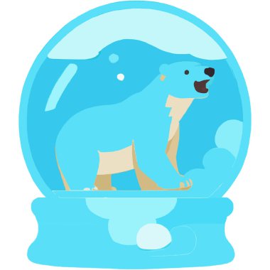 Cam kaplı bir sahne ya da figür içeren dekoratif bir nesne, kar etkisi yaratmak için sallanıyor.