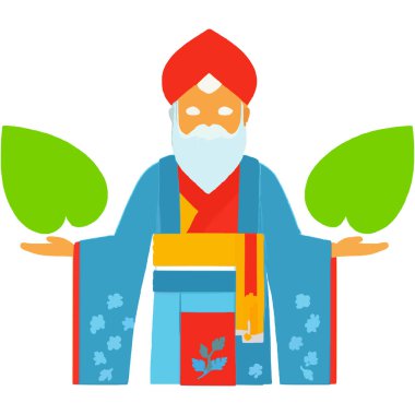 The founder of Sikhism, revered for his teachings of equality, truth, and compassion. clipart