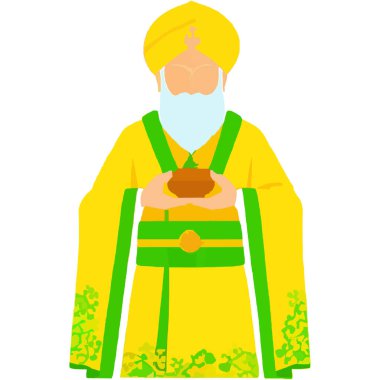 The founder of Sikhism, revered for his teachings of equality, truth, and compassion. clipart