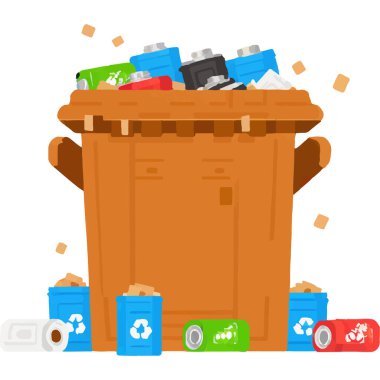 A dumpster used for waste management and disposal, often found in urban or industrial areas to manage garbage and recycling efficiently. clipart