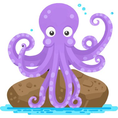 An octopus, a fascinating marine creature with eight tentacles, known for its intelligence and unique behavior in the underwater ecosystem. clipart